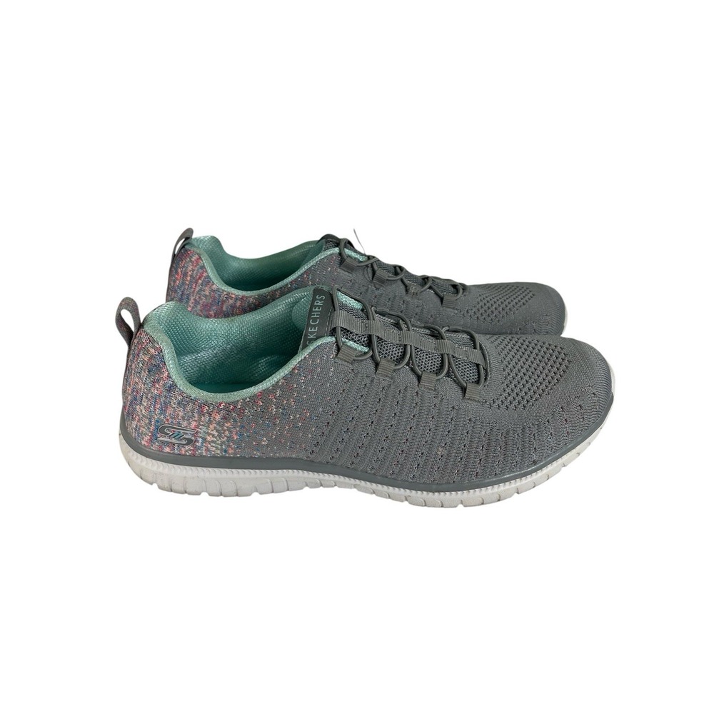 Skechers Shoes Womens 11 W Virtue Sporty‎ Slip On Low Top Sneakers 104411W Gray
